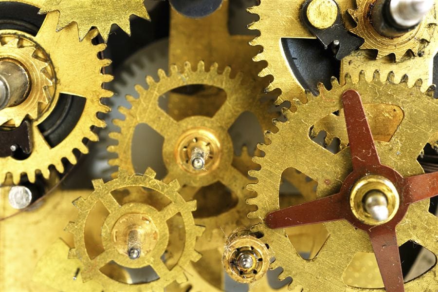 An illustration of how the work gears together